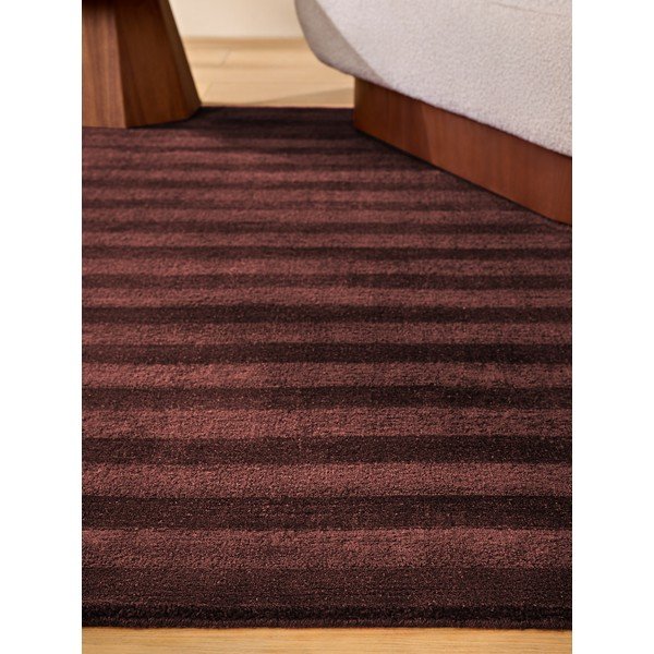 Weinroter, handgewebter Teppich aus recycelten Fasern, 160 x 230 cm, Connor – MADE-image-3