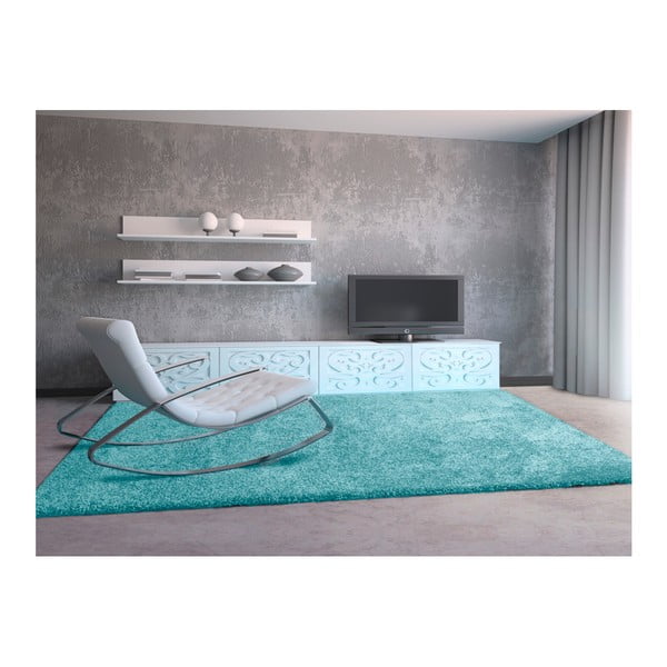 Hellblauer Teppich 67x125 cm Aqua Liso – Universal-image-1