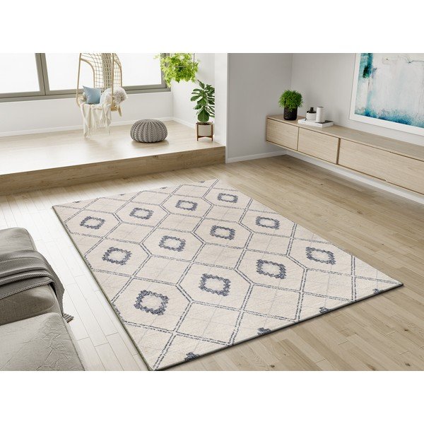 Blauer/beige Teppich 133x190 cm Siroco – Universal-image-1