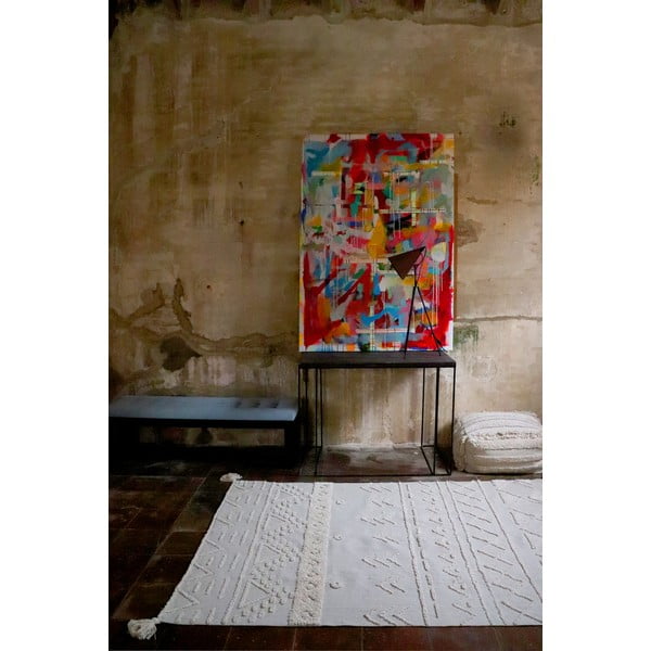 Weißer, waschbarer, handgewebter Baumwollteppich, 120 x 160 cm Tribu Natural - Lorena Canals-image-4