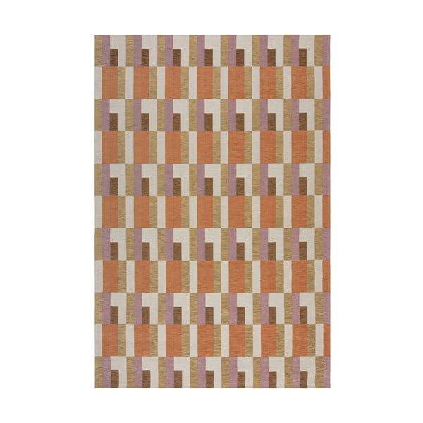 Teppich in Orange-Naturfarben, 155 x 230 cm Riley Block Geo - Flair Rugs