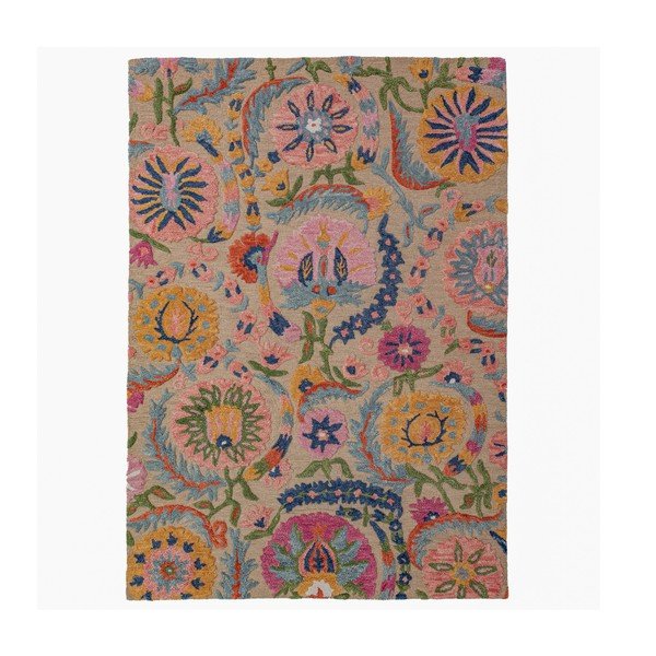 Handgewebter Wollteppich, 160 × 230 cm Amira Floral - Flair Rugs