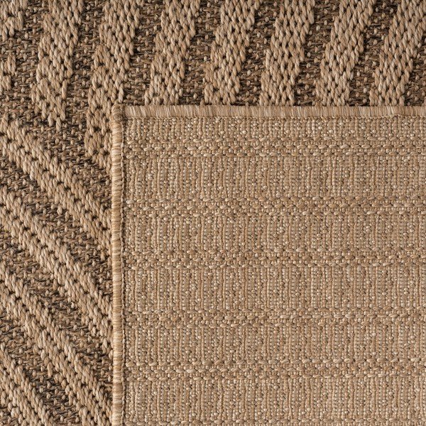 Brauner, runder Teppich für den Innen- und Außenbereich, Ø 120 cm Timber 1401 - Ayyildiz Carpets-image-3