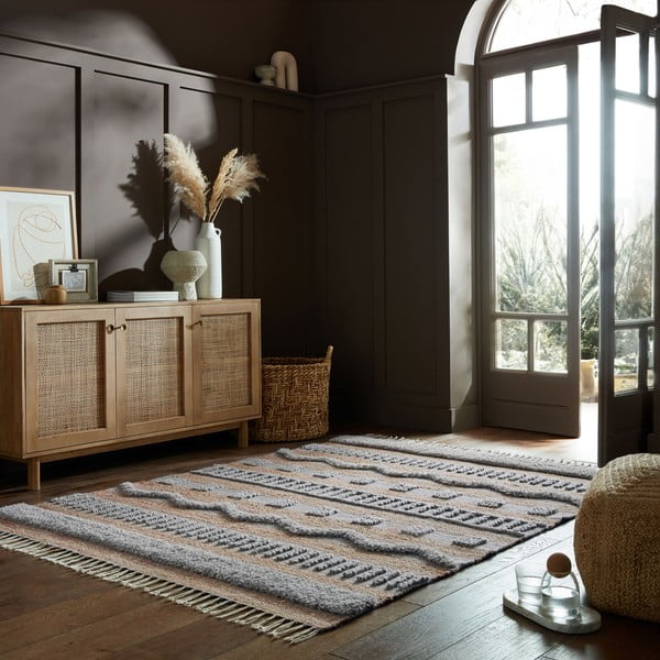 Teppich in Hellgrau und Naturfarben, 160 × 230 cm Medina - Flair Rugs-image-1