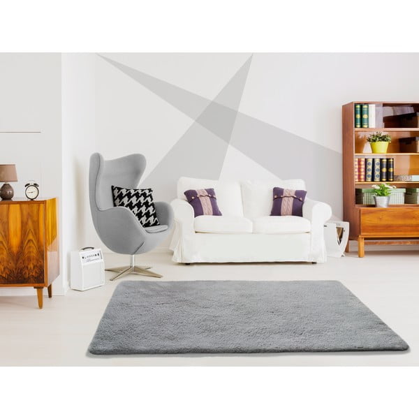 Hellgrauer Teppich 140x200 cm Alpaca Liso – Universal-image-1