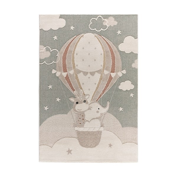 Grün-beiger Kinderteppich, 120 × 170 cm Clown - Universal
