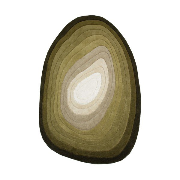 Grüner, handgewebter Wollteppich, 160 × 230 cm Puddle Ombre - Flair Rugs