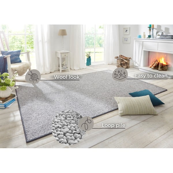 Grauer Teppich 140 x 200 cm Wolly - Hanse Home-image-4