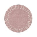 Hellrosa, waschbarer, handgewebter Baumwollteppich für Kinder, Ø 150 cm ABC Vintage Nude - Lorena Canals