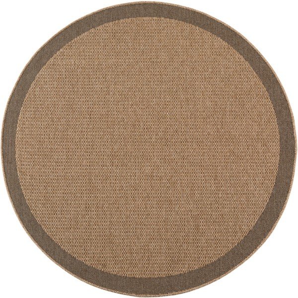 Brauner, runder Teppich für den Innen- und Außenbereich, Ø 120 cm Timber 1402 - Ayyildiz Carpets