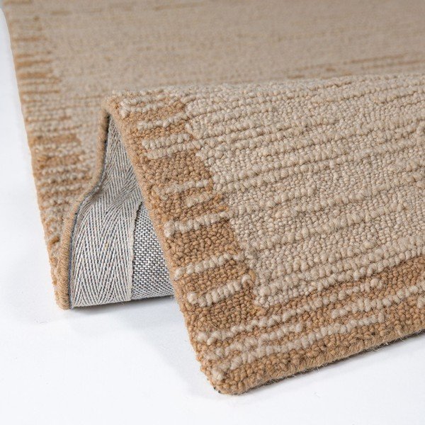 Handgewebter Wollläufer in Naturfarbe, 80 x 230 cm Harris Modula Wool - Flair Rugs-image-4