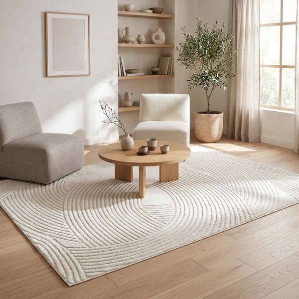 Cremefarbener Teppich 120 × 170 cm Zephyr - ESTE-image-2