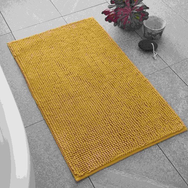 Gelber Badezimmerteppich, 50 x 80 cm Bobble - Catherine Lansfield-image-1