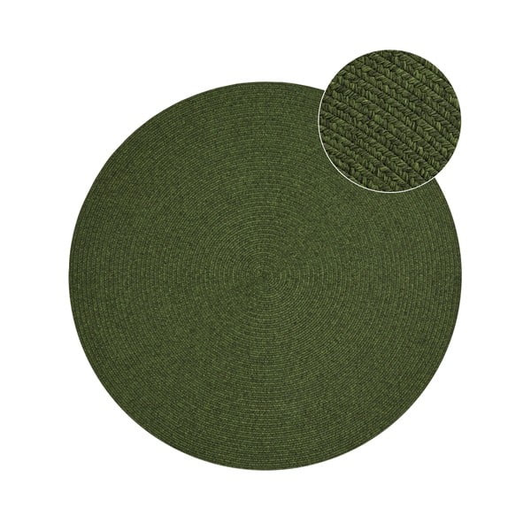 Grüner, runder Outdoor-Teppich, Ø 150 cm - Hanse Home