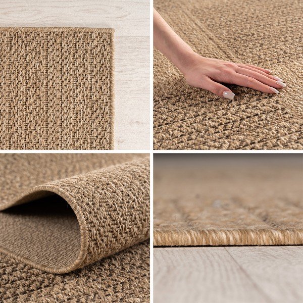 Brauner, runder Teppich für den Innen- und Außenbereich, Ø 120 cm Timber 1405 - Ayyildiz Carpets-image-3