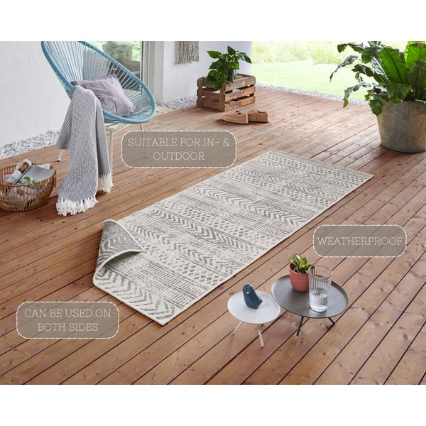 Brauner/beige Teppich für Innen- und Außenbereiche 80x250 cm Biri – Hanse Home-image-4
