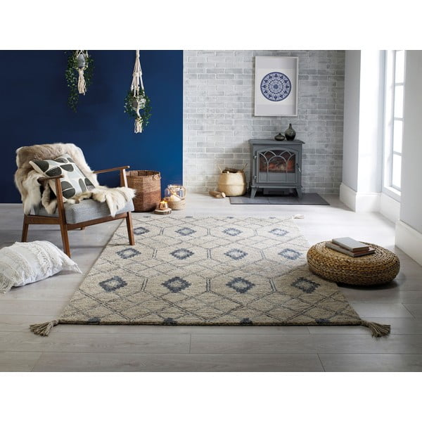 Grauer Wollteppich 160 x 230 cm Diego - Flair Rugs-image-4