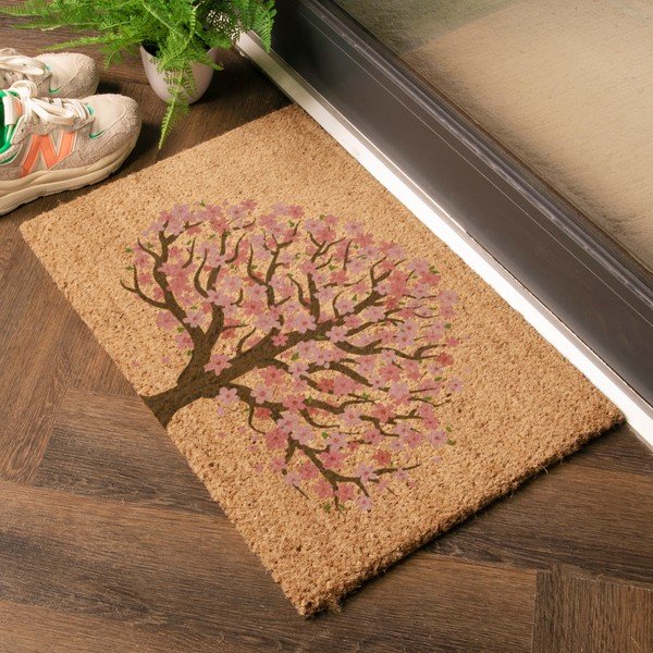Fußmatte aus Kokosfasern, 60 × 90 cm Blossom Tree of Life - Artsy Doormats-image-1