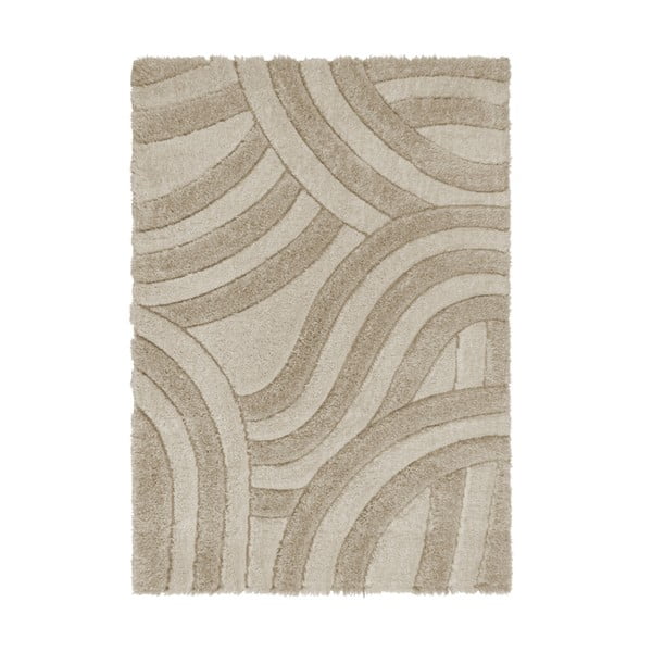 Beiger, handgewebter Teppich aus recycelten Fasern, 120 x 170 cm Velvet - Flair Rugs