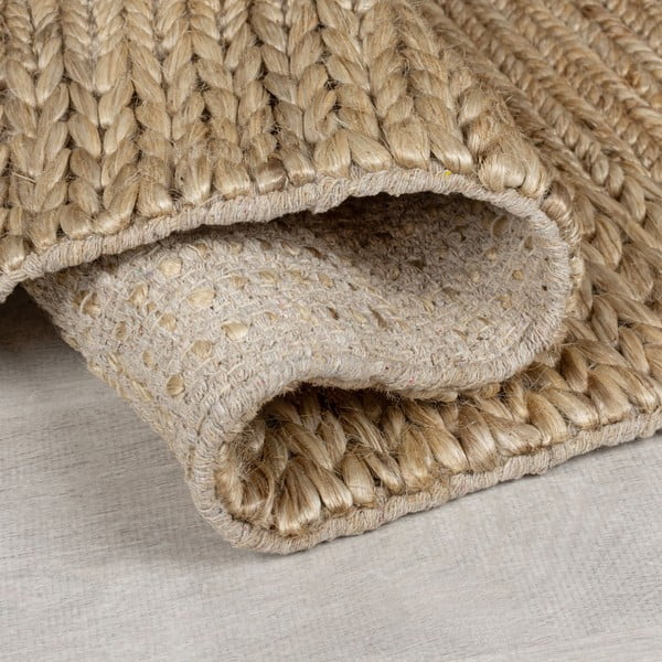 Handgewebter Teppich in Natur 120x170 cm Drew Border – Flair Rugs-image-2