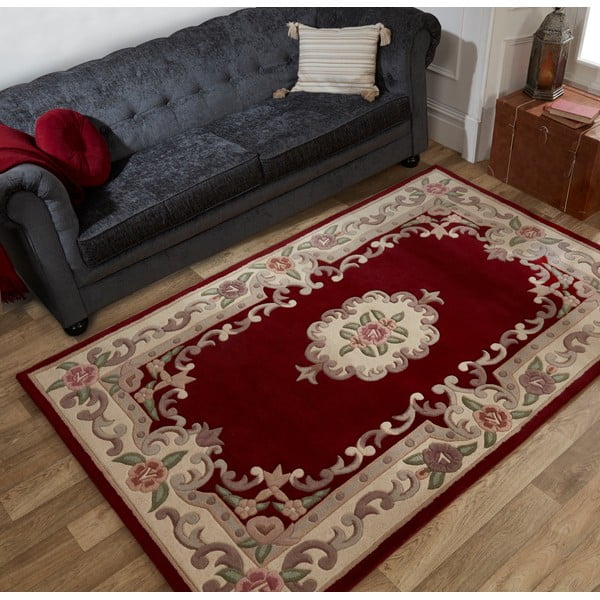 Roter Wollteppich 150 × 240 cm Aubusson - Flair Rugs-image-1