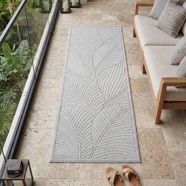 Laufmatte für drinnen und draußen in Silber, 80 x 250 cm Nova 1203 - Ayyildiz Carpets-image-1