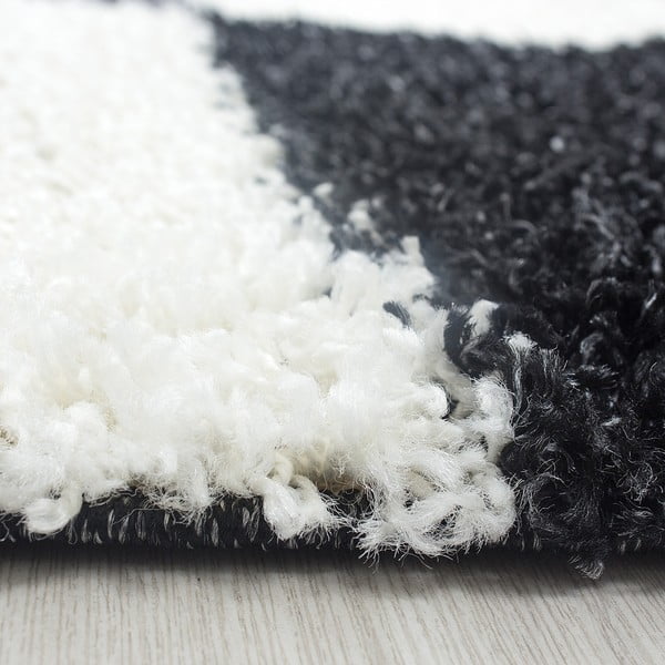 Schwarz-weißer Läufer, 80 × 250 cm Life - Ayyildiz Carpets-image-2