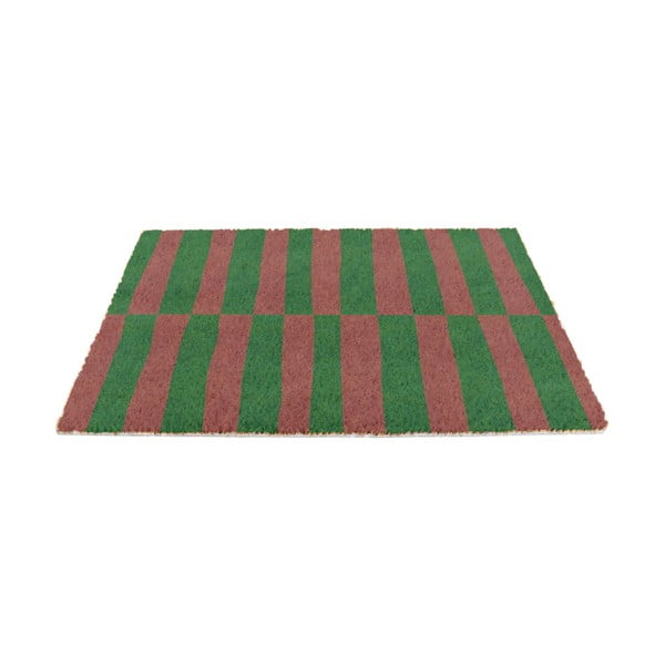 Fußmatte aus Kokosfasern, 40 x 60 cm Pink & Green Half Stripes - Artsy Doormats