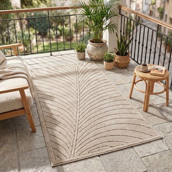 Beigefarbene Lauffläche für den Innen- und Außenbereich, 80 × 250 cm Nova 1204 - Ayyildiz Carpets-image-1