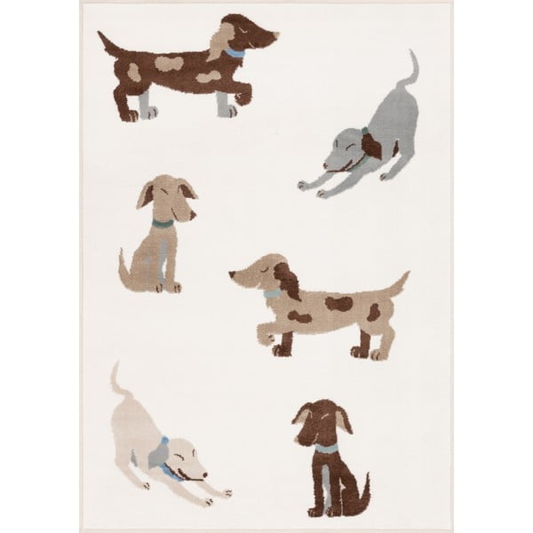 Kinderteppich in Elfenbein, 120 × 170 cm Dogsie Pearl - FD