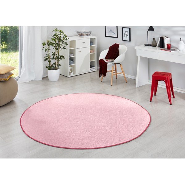 Hellrosa runder Teppich, Ø 133 cm Fancy - Hanse Home-image-1