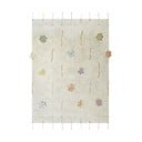 Cremefarbener Spielteppich aus Baumwolle für Kinder, 120 x 160 cm Wildflowers - Lorena Canals