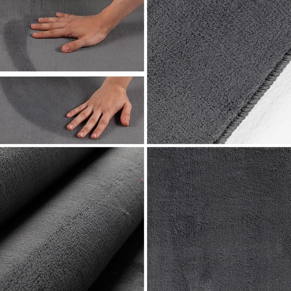 Grauer, waschbarer, runder Teppich, Ø 200 cm Sky - Ayyildiz Carpets-image-3