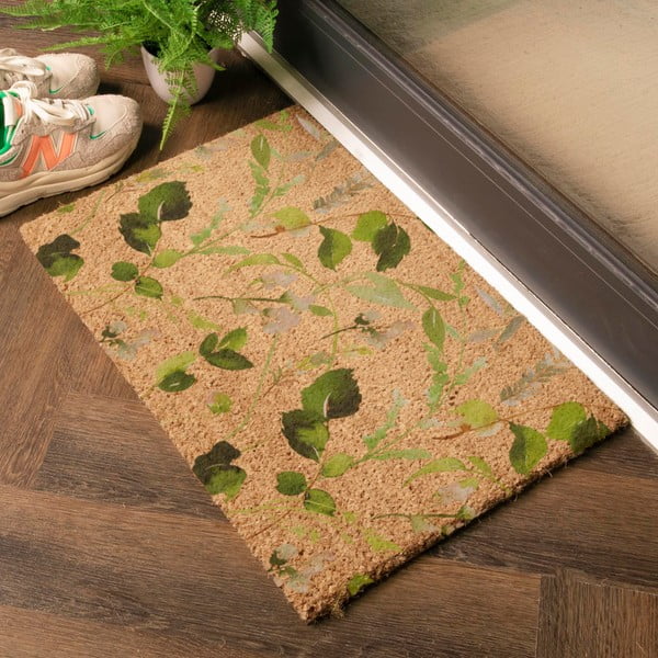 Fußmatte aus Kokosfasern, 40 x 60 cm Watercolour Leaves - Artsy Doormats-image-1