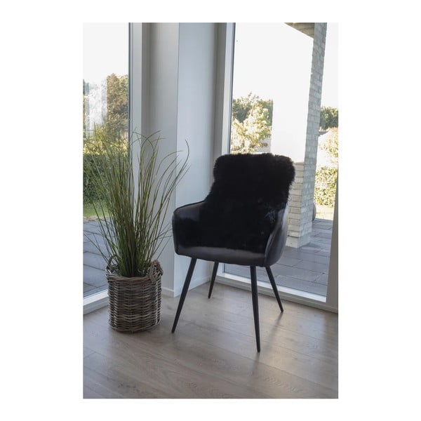 Schwarzes Schafsfell 50 x 85 cm Lambskin - House Nordic-image-1