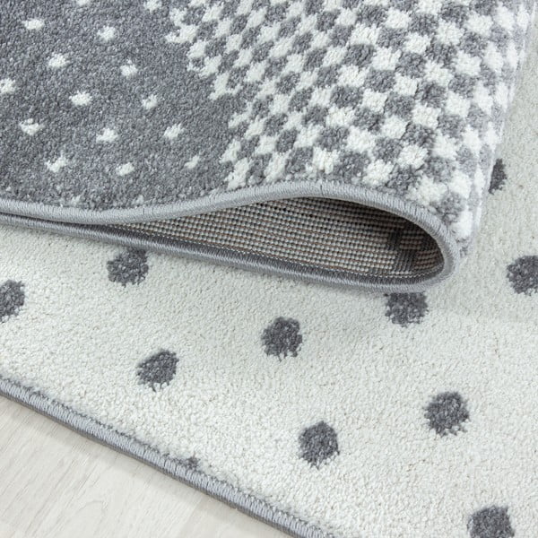 Rosa-grauer Kinderteppich, Ø 120 cm Bambi - Ayyildiz Carpets-image-1