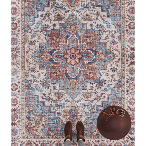 Blau-brauner Teppich, 200 × 290 cm Anthea - Hanse Home-image-4