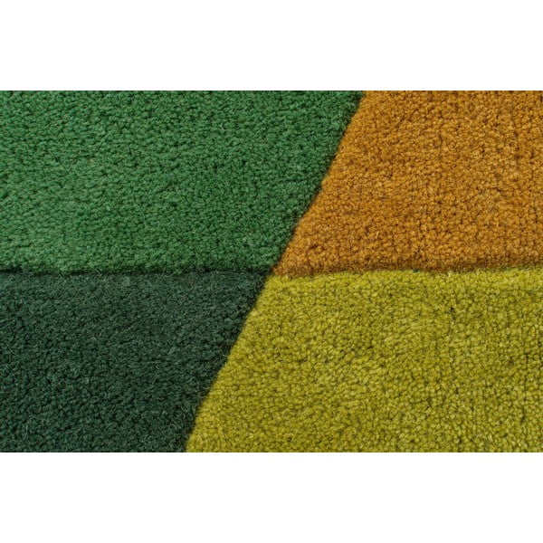 Gelb-grüner runder Wollteppich, Durchmesser 160 cm Prism - Flair Rugs-image-2