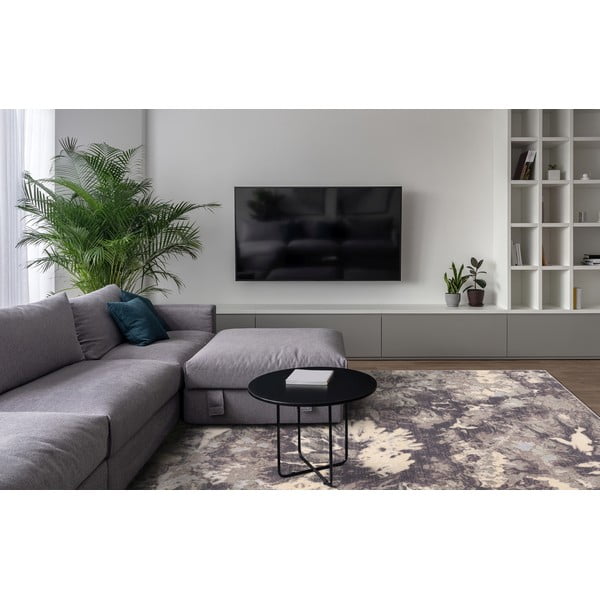 Grauer Wollteppich 133 x 180 cm Daub - Agnella-image-1