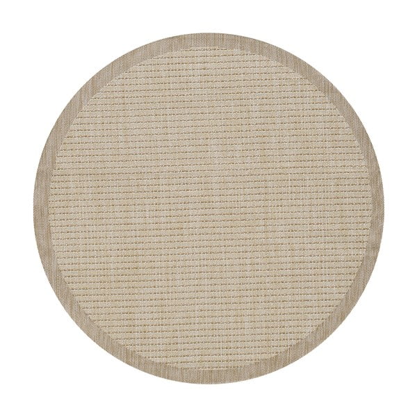 Beiger runder Teppich für drinnen und draußen, Ø 200 cm Giza 1410 - Ayyildiz Carpets
