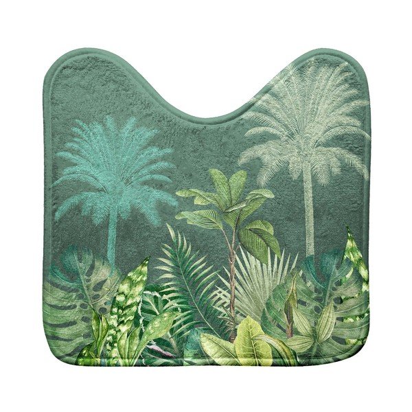Grüne Textil-Badezimmermatte für das WC, 45 × 45 cm Vagabonde - douceur d'intérieur