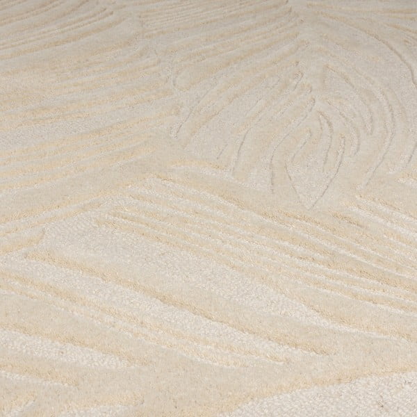 Beiger Wollteppich 120 × 170 cm Lino Leaf - Flair Rugs-image-3