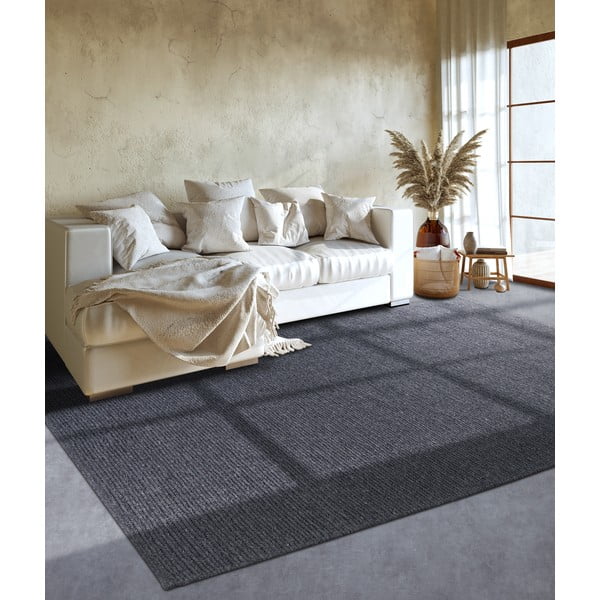 Dunkelgrauer, handgewebter Wollteppich, 60 x 90 cm Francois - Villeroy&Boch-image-3