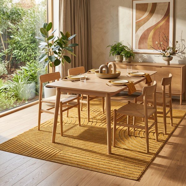 Ockergelber Teppich 160x230 cm Whirl – ESTE-image-3