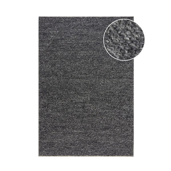 Dunkelgrauer, handgewebter Teppich mit Wollanteil, 160 x 230 cm Minerals - Flair Rugs