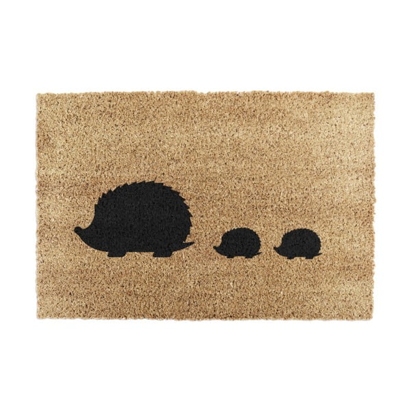 Fußmatte aus Kokosfasern, 40 × 60 cm Hedgehog Family - Artsy Doormats