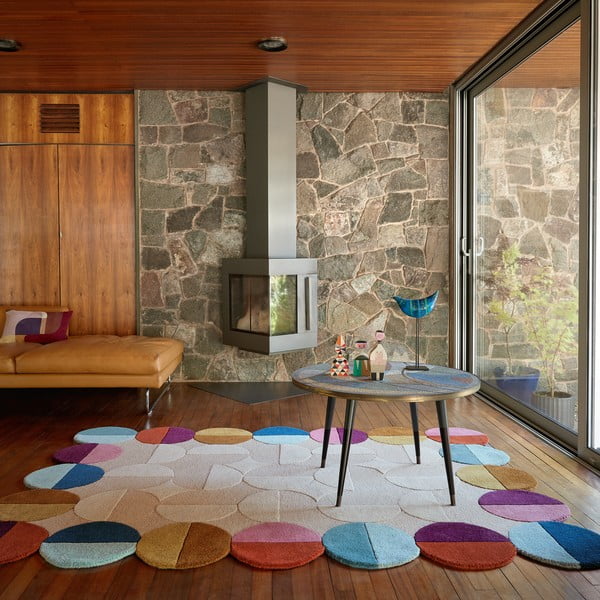 Beiger, handgewebter Wollteppich, 120 x 170 cm Mia Textured Scallop - Flair Rugs-image-1