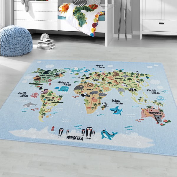 Hellblauer Kinderteppich 80 × 120 cm Play - Ayyildiz Carpets-image-1