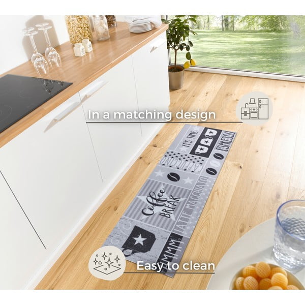 Grauer Läufer, 50 x 150 cm Its Time for Espresso - Hanse Home-image-3