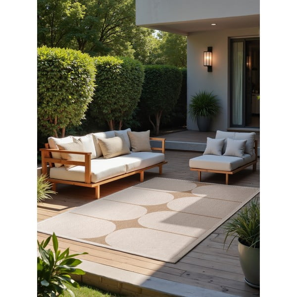 Teppich für den Innen- und Außenbereich in Beige und Elfenbein, 200 × 290 cm Duet Bowen - Hanse Home-image-1